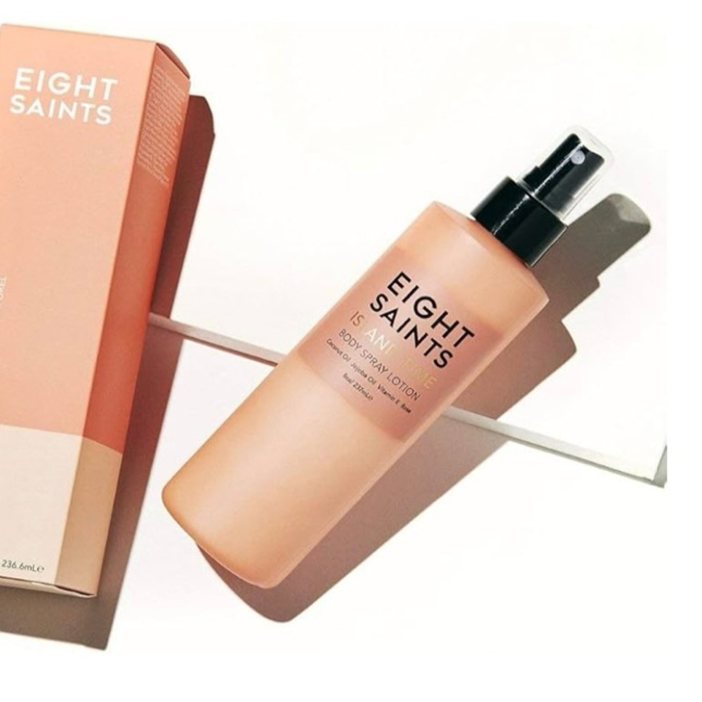 Eight Saints Island Time Body Spray Lotion - Coconut Oil Jojoba Vit E Rose